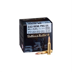 Sellier Bellot FMJ 223 rem. - 3,6 g - Køb hos Lundemøllen